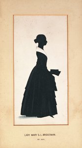 Lady Mary Bridgeman, silhouet door een onbekende kunstenaar, 1842 door English School